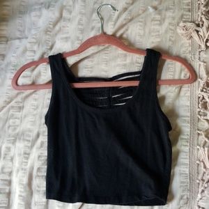 Black crop top